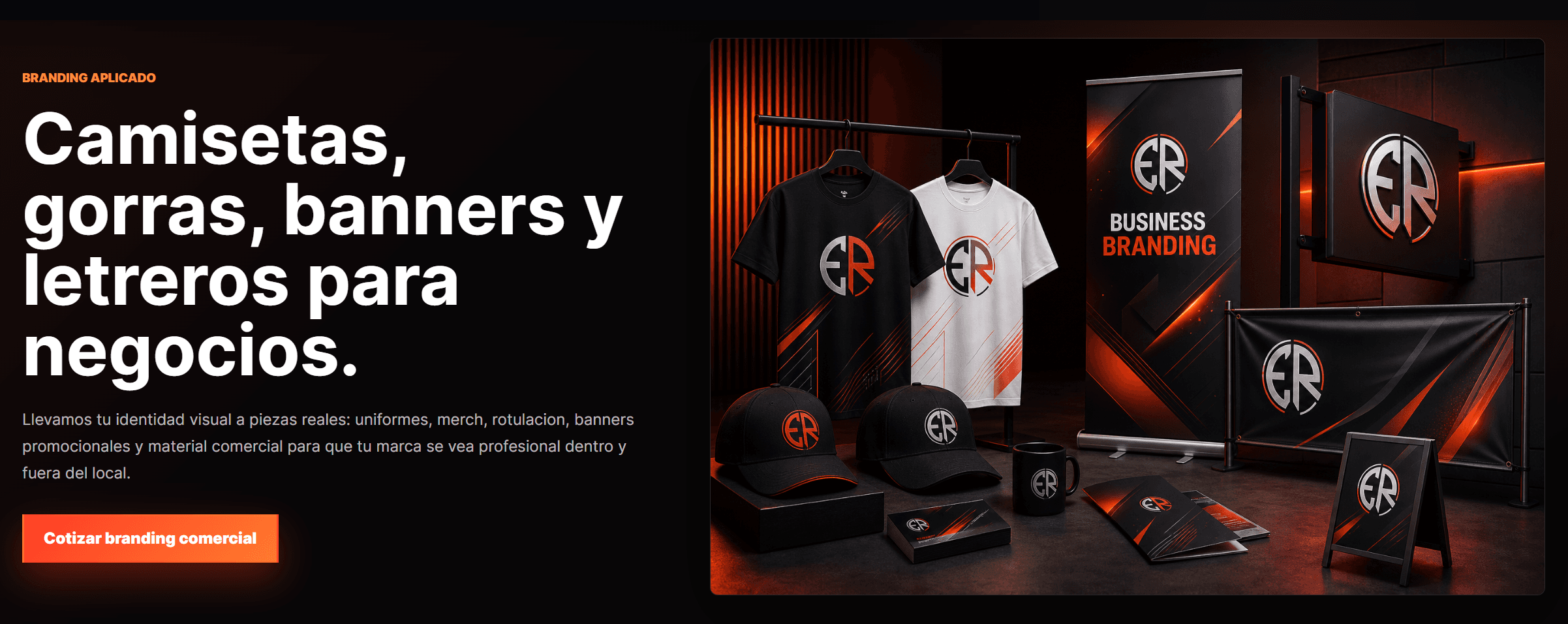 ER Graphic Studio — Camisetas, gorras, banners y letreros para negocios